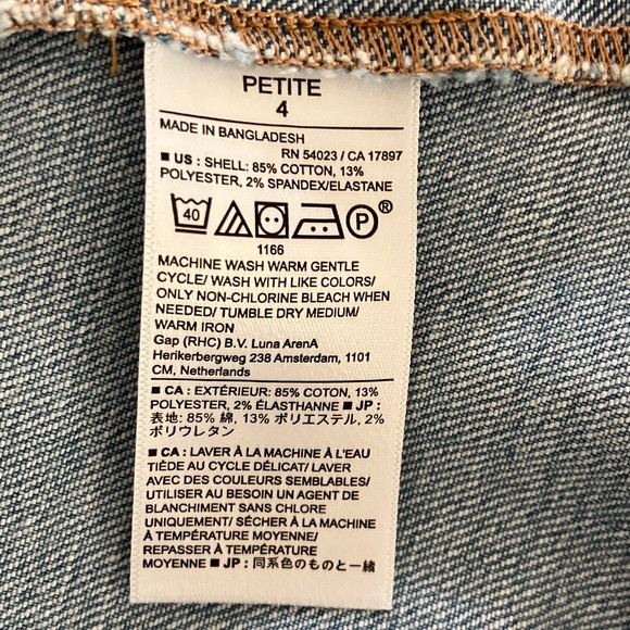 Banana Republic Light Blue Denim Skirt Size 4P tried on/never worn NWOT - Picture 6 of 9